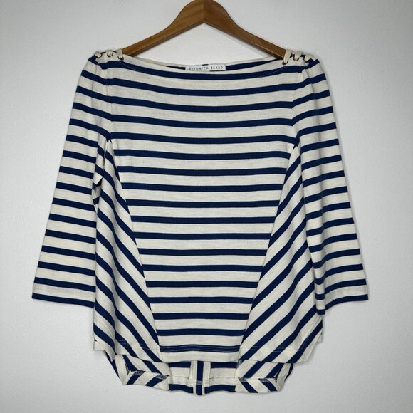 Veronica Beard Lincoln Boat Neck Mariner Stripe Top Small - Picture 1 of 11